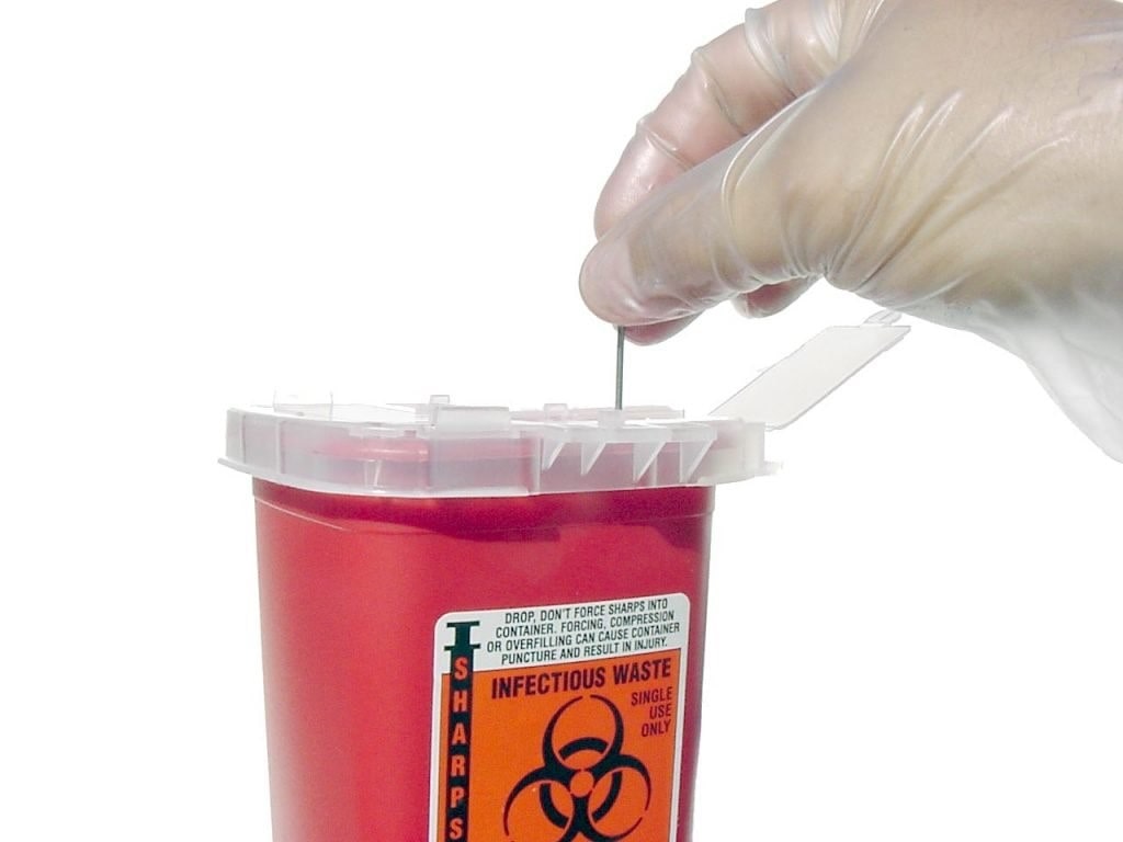 Tiny Sharps Disposal Container