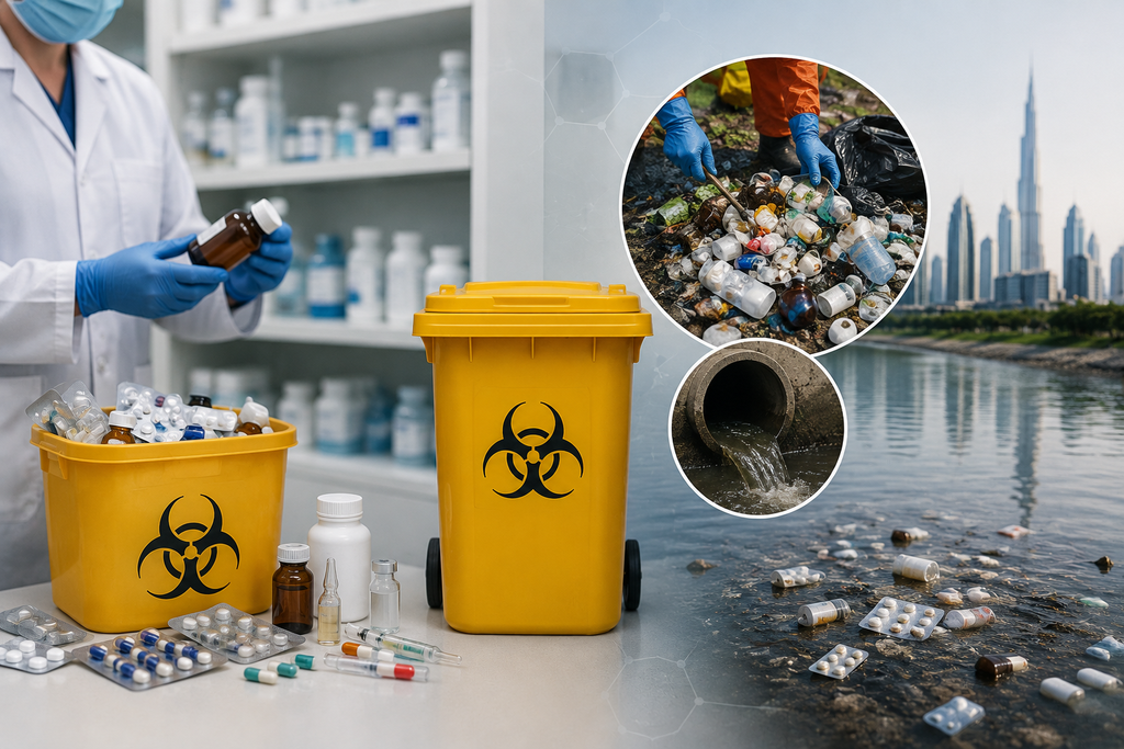 Proper pharmaceutical waste disposal protecting healthcare workers and the environment from medication contamination and hazardous medical waste.